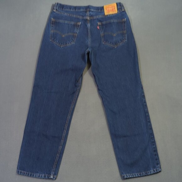 Levi's Jeans 36x32 Fits 36x30 Blue 550 Relaxed Fit Tapered Leg Denim - Picture 3 of 11